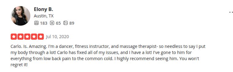 testimonial martial arts tai training for stress relief and better health